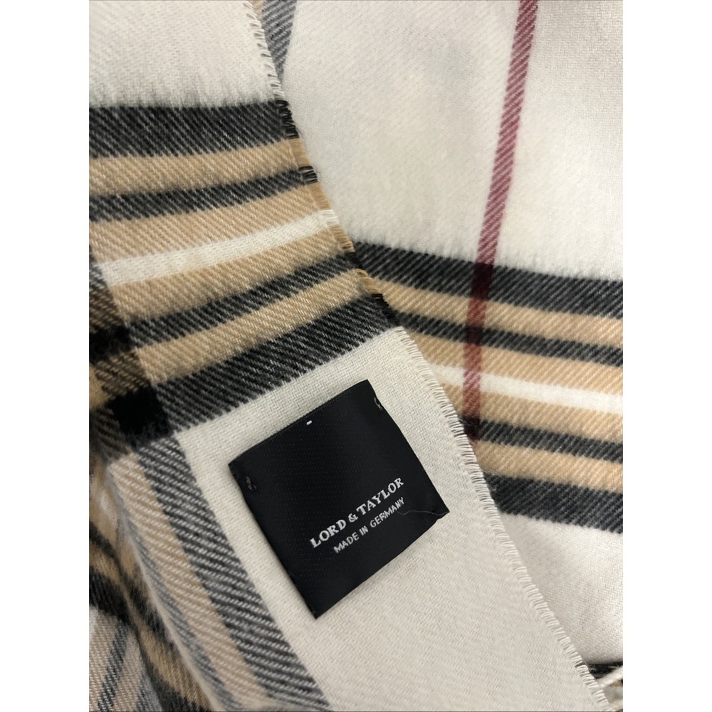 Lord & Taylor Vintage Scarf Made In Germany Plaid - Picture 3 of 4